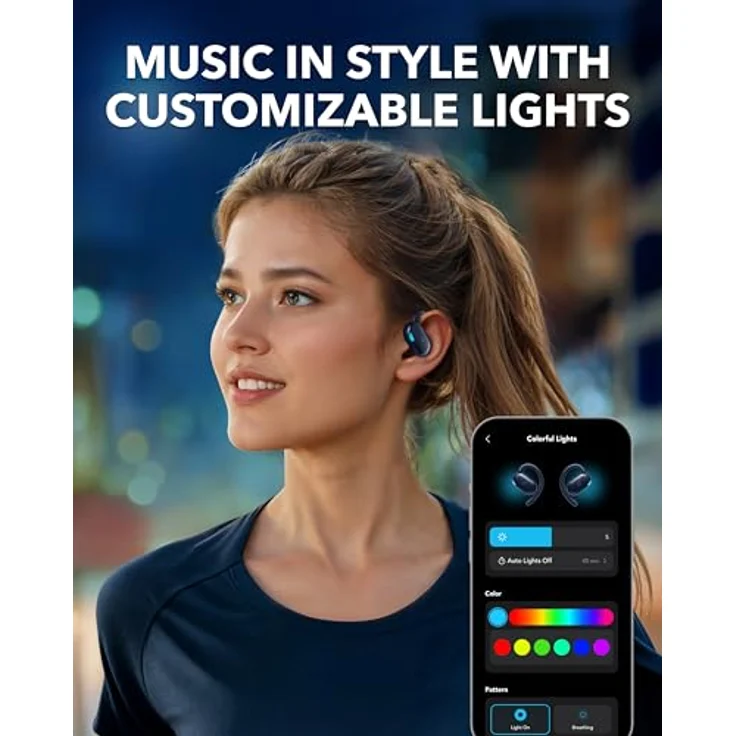 soundcore V20ikabellose In-Ear-Kopfhörer mit offener Bauweise, Bluetooth 5.4, IP55 spritzwassergeschützt, Blau – Bild 6