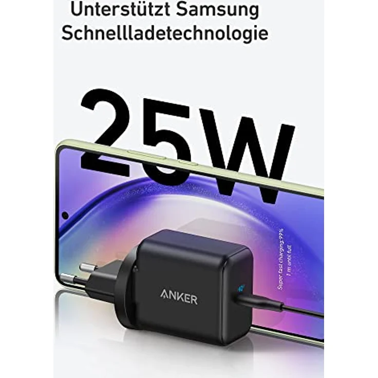 Anker 312 Charger, 25W USB C Ladegerät, Ace PPS Schnellladegerät für Samsung Galaxy S22/S23 Ultra/S22+, Note 10/+/20/S20 (Kabel Nicht enthalten) – Bild 2