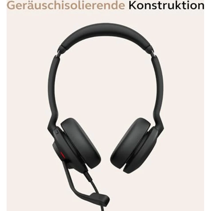 Jabra Evolve2 30 SE, Kabelgebundenes On Ear Headset mit Mikrofon-Rauschunterdrückung, Noise Cancelling, Schwarz, USB-A und USB-C – Bild 5