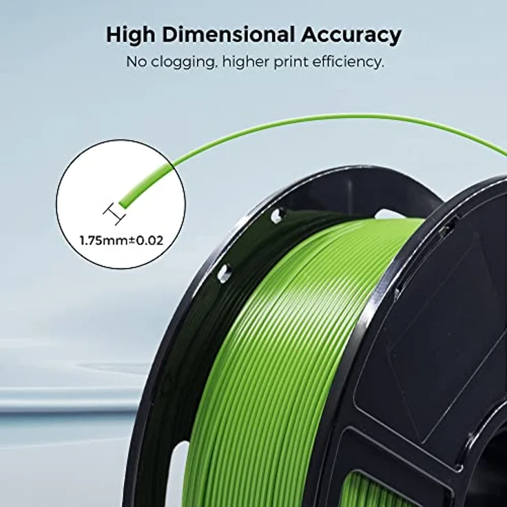 FLASHFORGE PLA PRO 3D-Drucker-Filament, 1,75 mm, 1 kg Spule, verbesserte Zähigkeit, Maßgenauigkeit +/- 0,02 mm, knäuelfrei, Grün – Bild 5