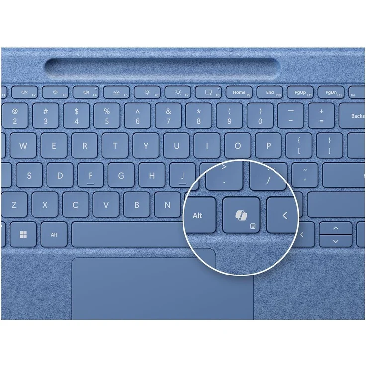 Microsoft Surface Pro Flex Keyboard mit Pen - blau, schnelles und präzises Tippen, Copilot auf Knopfdruck, kabellose Ladefunktion – Bild 1