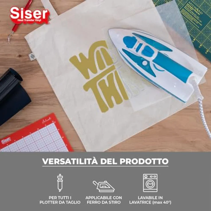 Siser Transferfolie Folie 30 cm Gold, PVC-frei, hohe Waschbeständigkeit, dünn und leicht zu entgittern – Bild 5