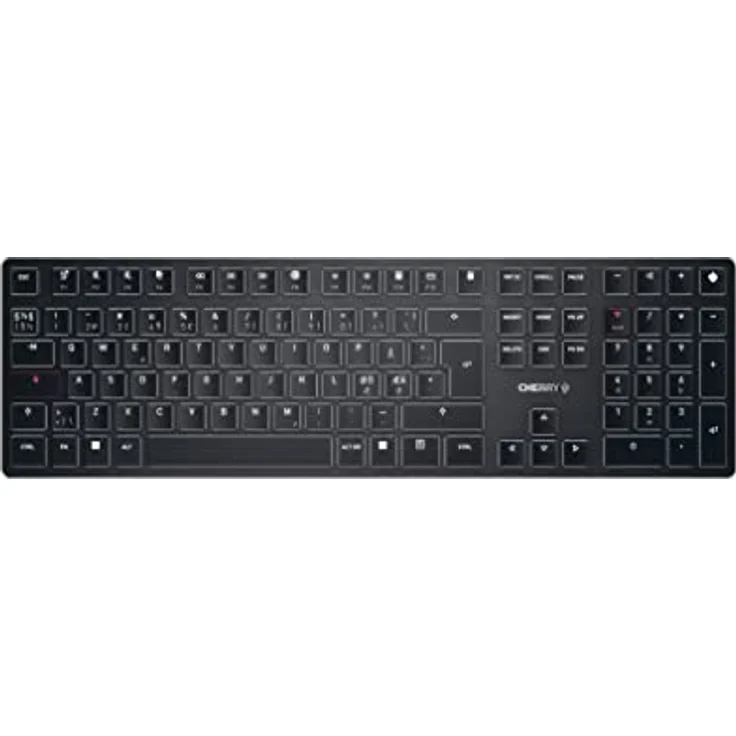 CHERRY KW X ULP, Ultra Flache Mechanische High-End-Tastatur, Pan-Nordisches Layout (QWERTY), Kabellose Multi-Device-Tastatur Für Bis Zu 4 Geräte, Wiederaufladbar, Schwarz – Bild 1