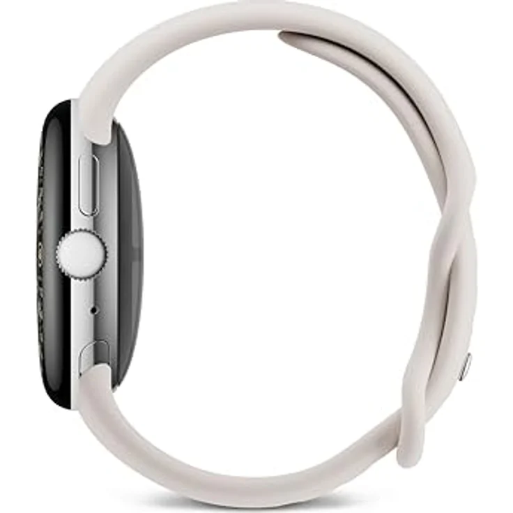 Google Pixel Watch 4 (41 mm), Android-Smartwatch mit gewölbtem Actua 360-Display, LTE, Aluminiumgehäuse in Polished Silver, Sportarmband in Porcelain, Fitness-Tracking und Pulsverlust-Erkennung – Bild 3