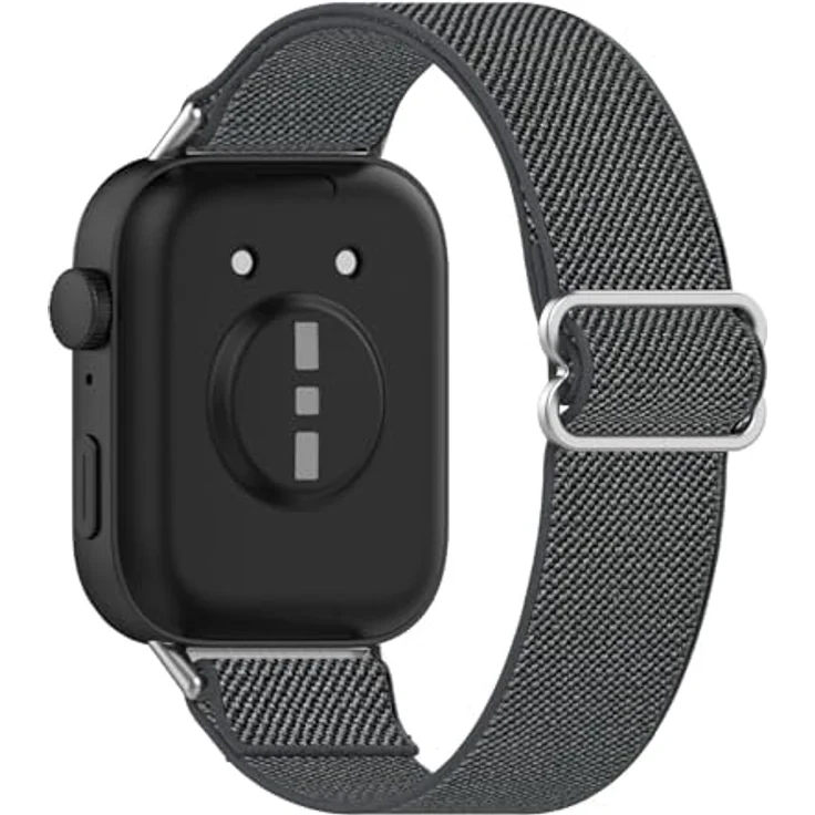 GIOPUEY Geflochtenes Nylon Armband für Huawei Watch Fit 5/5 Pro/Fit 4/4 Pro/Fit 3, elastisch und atmungsaktiv, unisex - Dark Grey – Bild 1