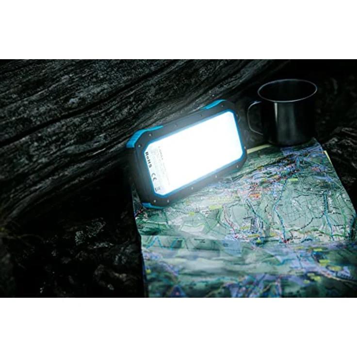 Lamax Journey 12000mAh Outdoor-Powerbank mit Solarmodul und Schnellladefunktion, IP65 Wasserdichtheit, 18 LEDs Lampe, 332g, in schwarz – Bild 5