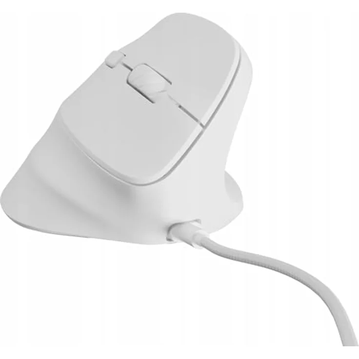 Natec CRAKE 2 PRO, vertikale USB-Maus mit 6 Tasten, ergonomisch, weiß – Bild 2