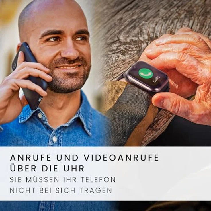 SPC Smartee 4G Senior Smartwatch für Senioren mit großen Buchstaben, SOS-Taste, GPS, Anrufen/Videoanrufen, Herzfrequenz - Schwarz – Bild 3
