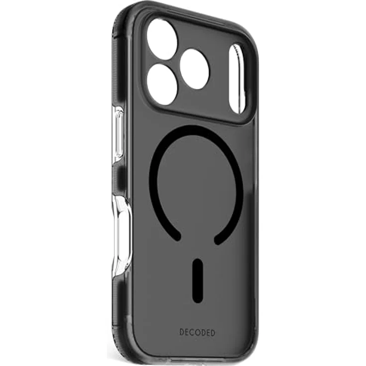Decoded Transparent Clear Case für iPhone 17 Pro, 100% recyceltes Material, Anti-Vergilbung, MagSafe-kompatibel, 4 Meter DropTec Schutz, Frosted Schwarz – Bild 2