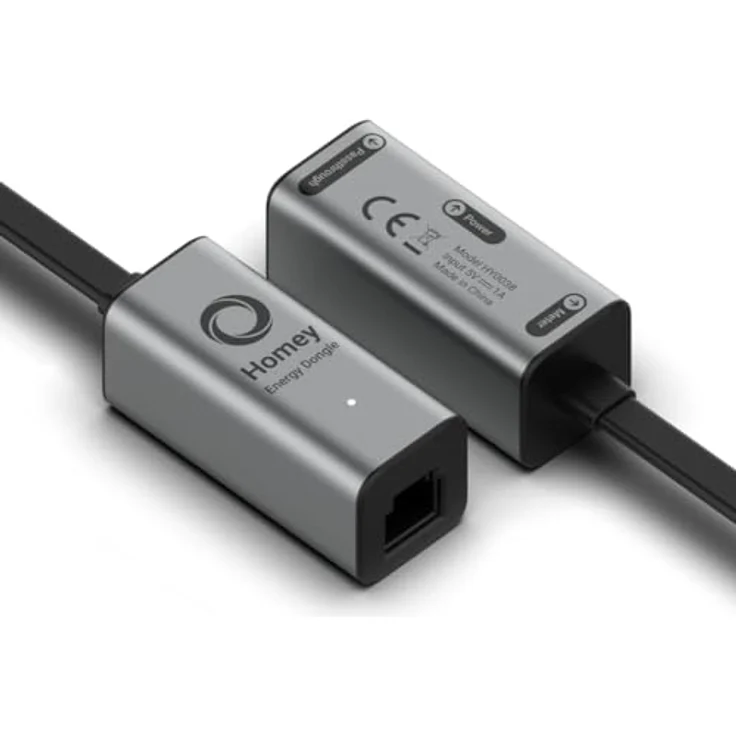 Athom Homey Energy Dongle P1, Smart Home Hub für P1-Smartmeter, WiFi und Bluetooth, USB-C, 160 x 90 x 27 mm – Bild 2