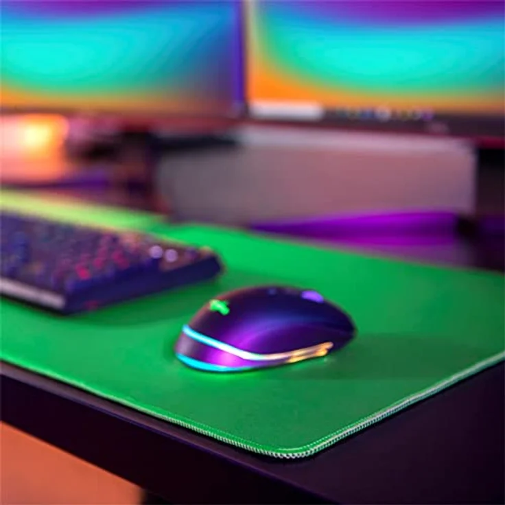 uRage Gaming-Mauspad “Greenscreen 250 Desk-Mat”, Grün, Anti-Rutsch-Beschichtung, Naturgummi, für Tastatur und Maus, extra groß, 90 x 0,3 x 34 cm – Bild 5