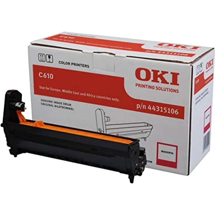 OKI 44315106 C610 Trommelkartusche, Original Laser-Kartusche, magenta, für bis zu 20.000 Seiten