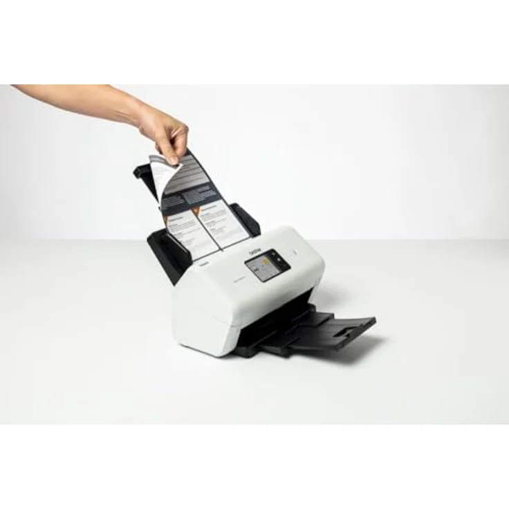 Brother ADS-4500W Dokumentenscanner, Dual CIS, Duplex, A4, 600 dpi x 600 dpi, bis zu 35 Seiten-Min. (einfarbig) - bis zu 35 Seiten-Min. (Farbe), automatischer Dokumenteneinzug (60 Blätter), bis zu 5250 Scanvorgänge-Tag, USB 3.0, Gigabit LAN, Wi-Fi(n), USB 2.0 (Host) – Bild 2
