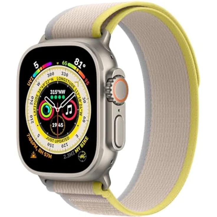 Apple Watch Ultra 49mm Ersatzarmband Yellow/Beige Trail Loop - M/L – Bild 2
