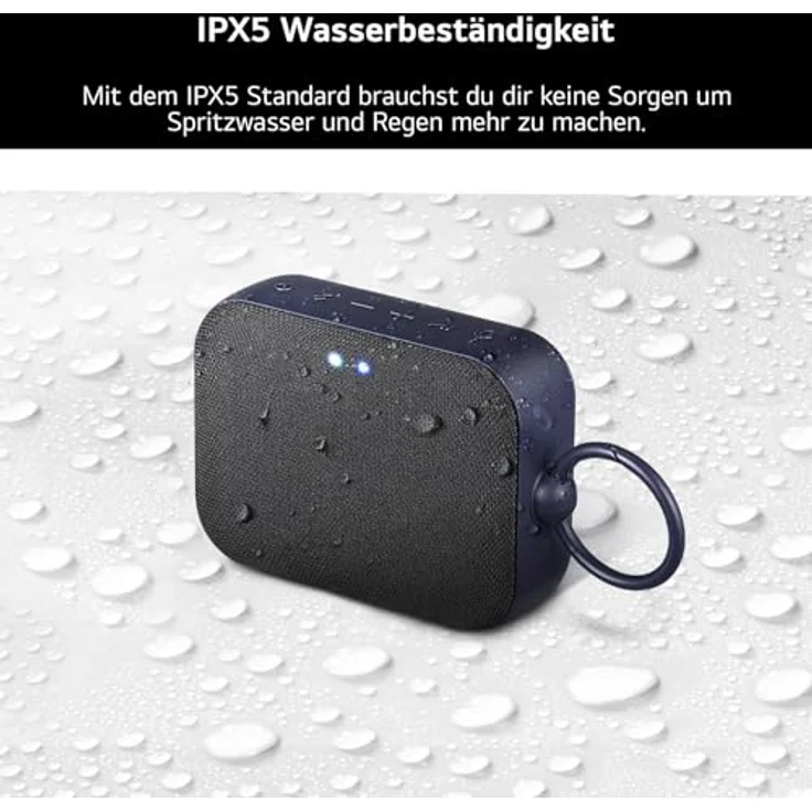 LG DXG1 Bluetooth Lautsprecher, Freisprechfunktion, 5h Akku, IPX5 Wasserschutz, kabellos für iPhone, Google, Galaxy – Bild 3