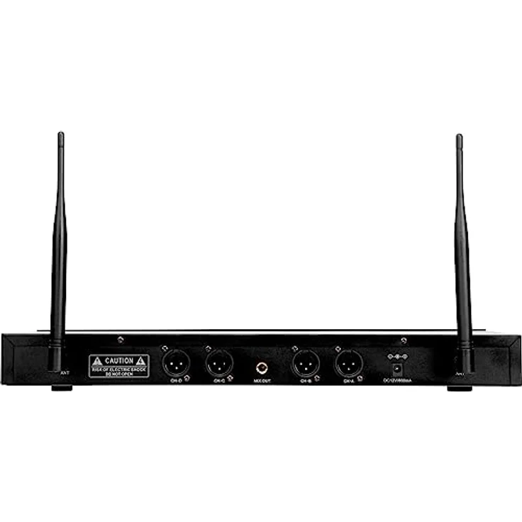 McGrey UHF-2V2I Quad Funk Mikrofon Set mit 50m Reichweite (Wireless Komplettset schwarz, 4-Kanal UHF-Funkmikrofon-Set mit 2 Handmikrofonen, 2 Lavaliermikrofonen, Taschensender) – Bild 5