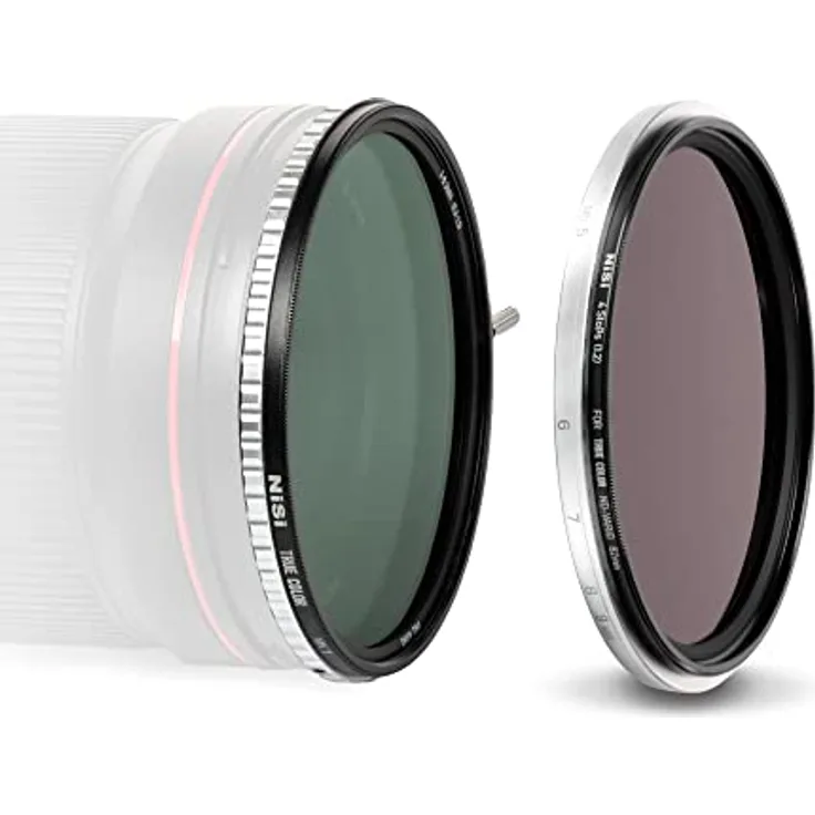 NiSi 67mm Swift VND Kit - True Color 1-5 Blenden Variable ND Filter + ND16 (1,2) 4 Blenden Neutral-Graufilter, Kamera-Filter in kompaktem Design