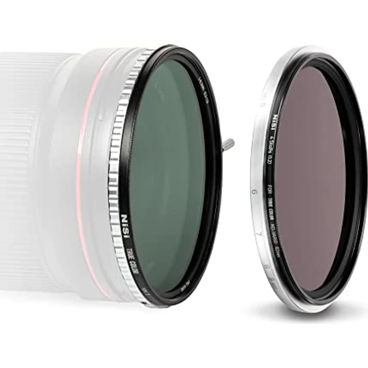 NiSi 67mm Swift VND Kit - True Color 1-5 Blenden Variable ND Filter + ND16 (1,2) 4 Blenden Neutral-Graufilter, Kamera-Filter in kompaktem Design – Bild 1