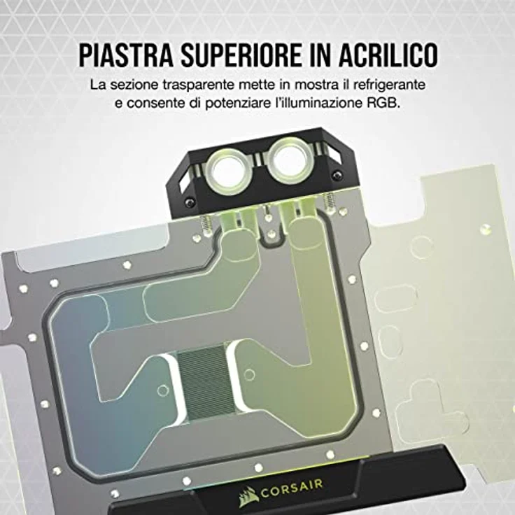 Corsair Hydro X Series XG5 RGB 3090 Ti Founders Edition GPU-Wasserkühler – Für NVIDIA GeForce RTX 3090 Ti FE (Vernickelte Kupferkühlplatte, Oberseite mit Sichtfenster) Schwarz – Bild 5