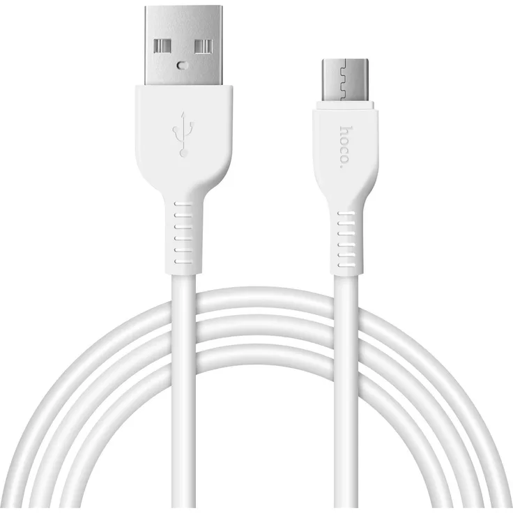Hoco USB Kabel X20, 3m Micro USB Ladekabel mit verstärkter Kabelführung und 2A Schnellladung, Weiss