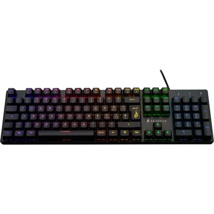 Surefire Kingpin M2 Mechanische Gaming Tastatur Italienisch, Gaming Multimedia Keyboard Full Size, RGB-Tastatur mit Beleuchtung, 100% Anti-Ghosting-Tasten, italienisches Layout QWERTY
