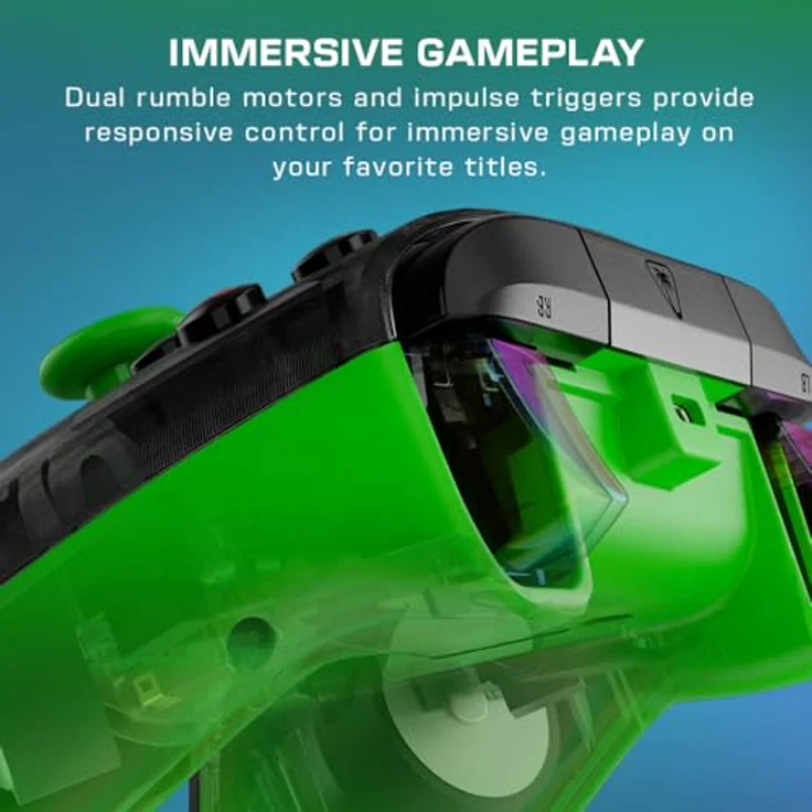 Turtle Beach Rematch Core Wired Controller | XB | Anpassbare 2-Stopp-Impuls-Trigger, Ghost Camo Black & Green – Bild 4