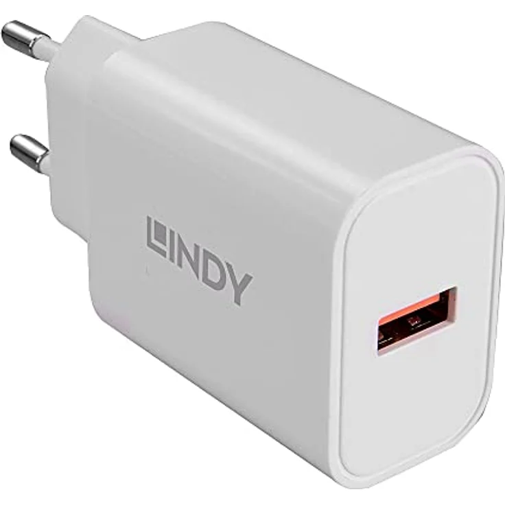 LINDY 73412 USB-Wandladegerät Typ A 18W, Fast Charging, kompaktes Design, weiß – Bild 2
