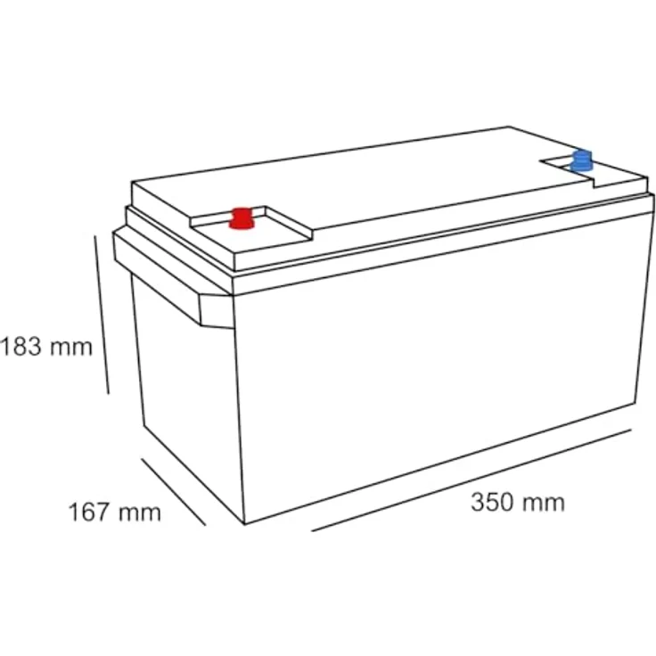 Universal Power UPC12-80 12V 80Ah AGM Solarbatterie Wohnmobilbatterie, Rüttelfest, schnellladend, kältebeständig, wartungsfrei - in Schwarz – Bild 6