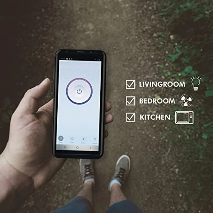 LogiLink SH0101 - Wi-Fi Smart Home Stromstecker mit Berührungsschutz, über App steuerbar, IP20, Tuya kompatibel, unterstützt Amazon Alexa und Google Home, Weiß – Bild 5