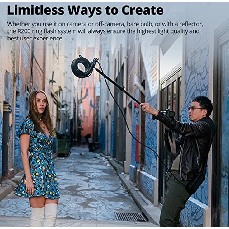 Godox R200 Ring-Makro-Blitzkopf, 200 Ws Hochleistungsring, Porträtaufnahmen, für Godox AD200/200Pro Outdoor-Portraitaufnahmen, Hochzeitsaufnahmen – Bild 5