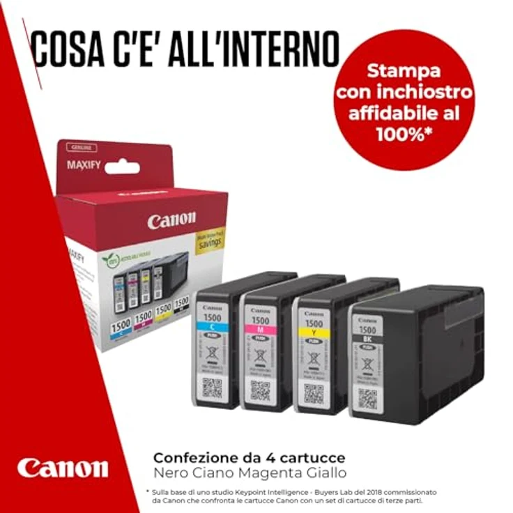 Canon PGI-1500 (BK), Druckerpatrone für optimale Druckqualität, Schwarz – Bild 2