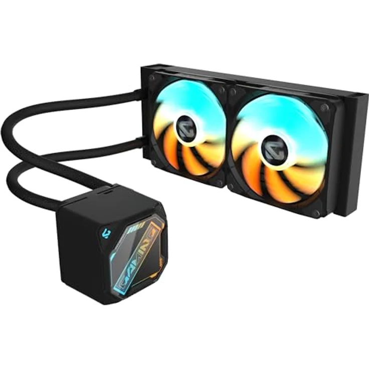 Gigabyte GME 240 Wasserkühlung für AMD und Intel CPU, hochleistungsfähiger CPU Wasserkühler, Schwarz – Bild 2