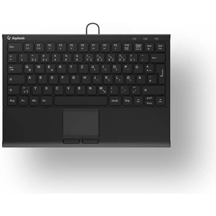 KeySonic KSK-5211ELU (DE) Tastatur USB QWERTZ Deutsch Schwarz mit warmweißer Hintergrundbeleuchtung, leisem Tippen und integriertem Touchpad – Bild 6