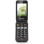 Emporia emporiaJOY 2G, Seniorenhandy Klapphandy ohne Vertrag mit Notruftaste, 2,8-Zoll-Display, Rot