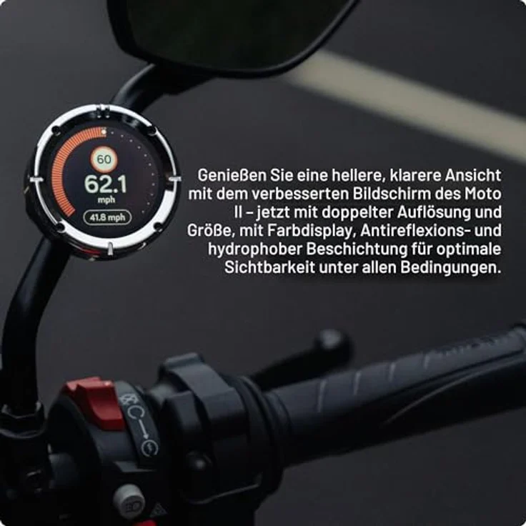 Beeline Moto II Classic Navigationssystem, GPS für Motorräder mit hochauflösendem Farbdisplay und Turn-by-Turn-Navigation – Bild 4