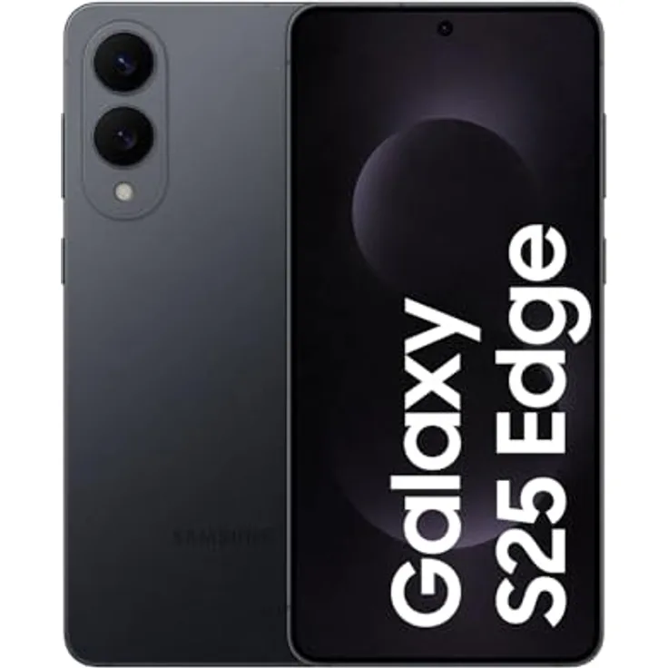 Samsung Galaxy S25 Edge AI Smartphone, 200 MP Kamera, 12 GB RAM, 256 GB Speicher, Titanium JetBlack, ohne Vertrag