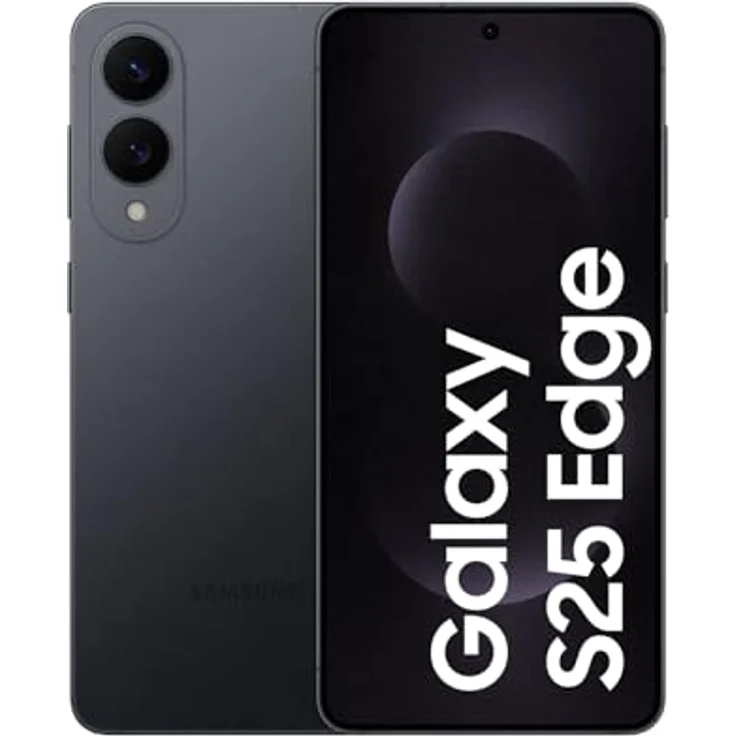 Samsung Galaxy S25 Edge AI Smartphone, 200 MP Kamera, 12 GB RAM, 256 GB Speicher, Titanium JetBlack, ohne Vertrag – Bild 1