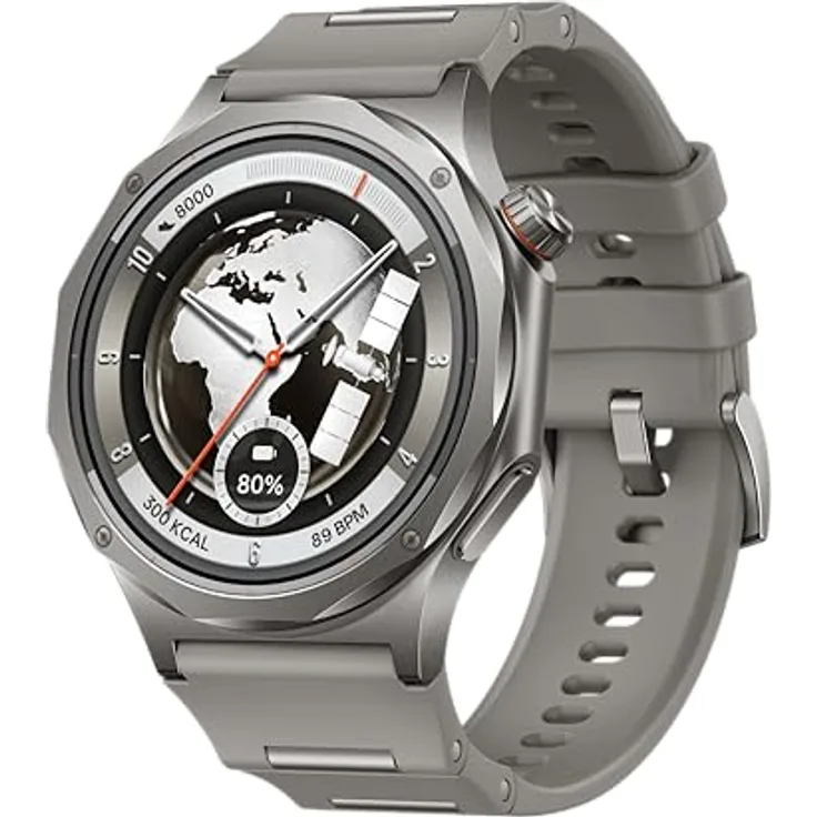 OPPO Watch X3 Smartwatch, 1,5 Zoll AMOLED, bis zu 16 Tage Akku, EKG, Dual-GPS, wasserdicht IP69/5 ATM, Titan und Saphirglas, Misty