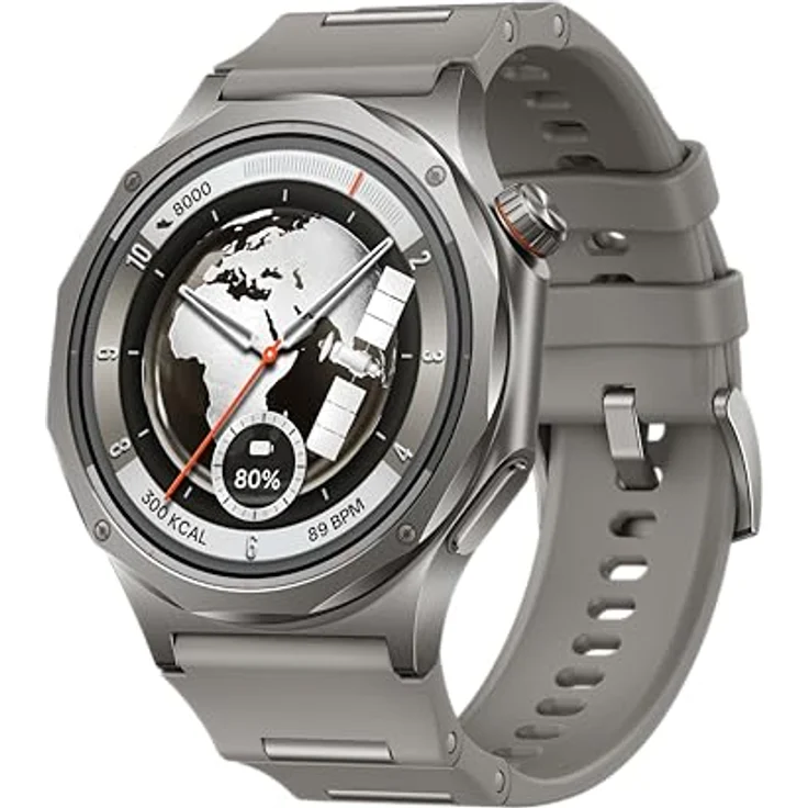 OPPO Watch X3 Smartwatch, 1,5 Zoll AMOLED, bis zu 16 Tage Akku, EKG, Dual-GPS, wasserdicht IP69/5 ATM, Titan und Saphirglas, Misty – Bild 1