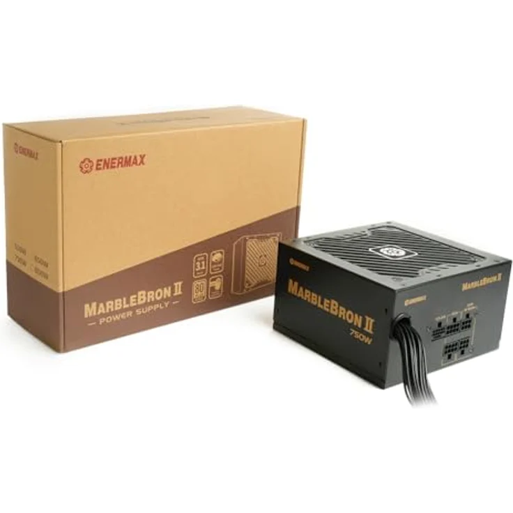 ENERMAX MARBLEBRON II EMB750EWT-MAC, 750W ATX Gaming Netzteil mit 80PLUS Bronze, PCIe 5.1, modularen Sleeve Kabeln, Silent 12cm FDB-Lüfter und 6-fach Schutz – Bild 4