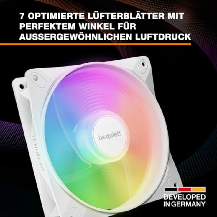 be quiet! LIGHT WINGS LX 140mm PWM Reverse Triple Pack White, Gehäuselüfter mit Sleeve-Lager und umgekehrten Lüfterblättern – Bild 2