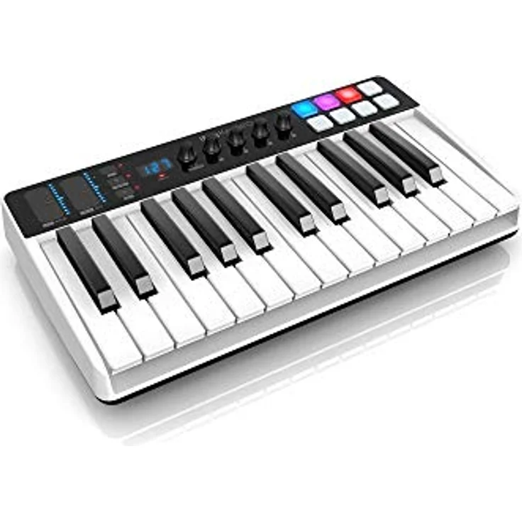IK Multimedia iRig Keys I-O MIDI 25 - MIDI-Tastatur, tragbare Klaviertastatur, für Mac, iPhone und iPad, 25 Tasten, 8 Pads, Musikproduktionsstation, Software und Anwendungen - Preisvergleich – Bild 3