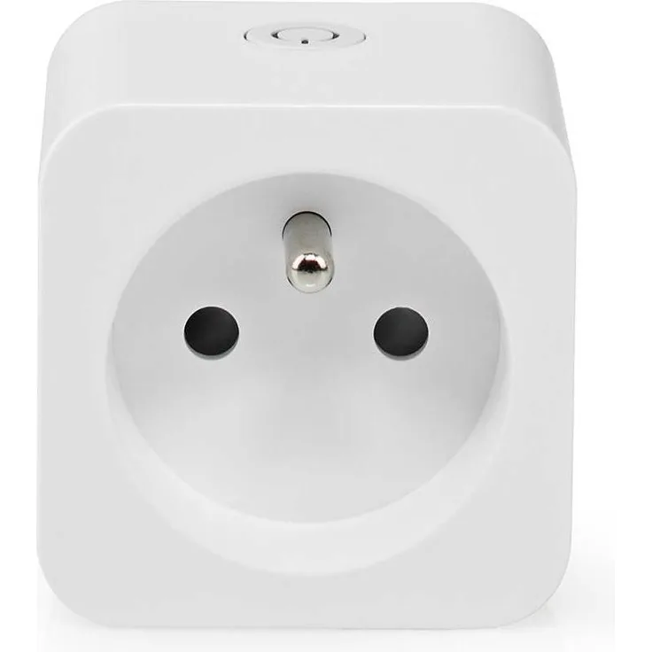 Nedis WIFIP121EWT, Smart Plug mit Fernsteuerung über Smartphone und Sprachbefehle, energieeinsparende Zeitplanung, kompatibel mit Nedis SmartLife-App