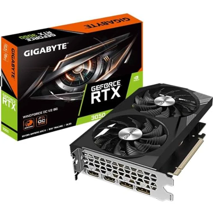 Gigabyte GeForce RTX 3050 Windforce OC V2 8G 8GB GDDR6 - Grafikkarte mit Windforce Kühlsystem – Bild 4