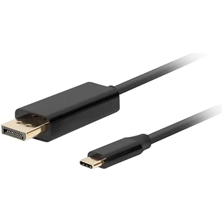LANBERG USB-C auf Displayport Stecker/Stecker, 0,5 m, 4 K, 60 Hz, Schwarz