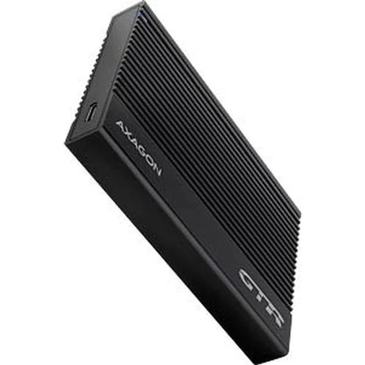 AXAGON EE25-GTR USB-C 3.2 Gen 2 - SATA 6G, 2.5" externes Festplattengehäuse, geriffelt - schwarz – Bild 1