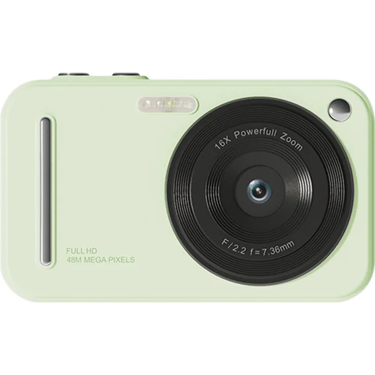 Lixada Digitalkamera 1080P, 48 MP Videokamera mit 2,4 Zoll IPS-Bildschirm, Autofokus, 16-fachem Digitalzoom, integrierten Blitz und Beauty-Filter, grün