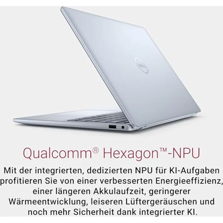 Dell Inspiron 14 Plus Copilot+ PC 7441 Laptop QHD+ 14" Touch Display, Snapdragon X Plus X1P-64-100, Qualcomm Adreno GPU, 16GB RAM, 1TB SSD, Windows 11 Home, Eisblau – Bild 4