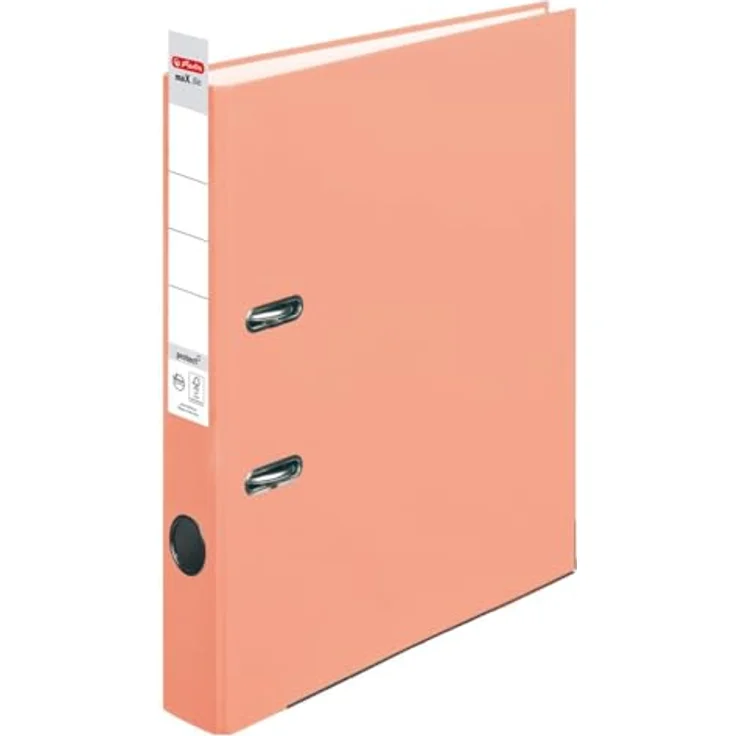 Herlitz Aktenordner maX.file protect A4 5cm lachs mit Hebelmechanik und FSC-Zertifikat – Bild 4