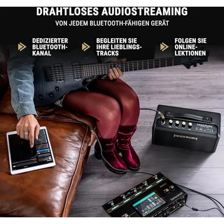 HeadRush FRFR GO, Modeling Combo Verstärker für E-Gitarre, 30 Watt, Bluetooth, 13 Stunden Akkulaufzeit, kompaktes Design – Bild 5